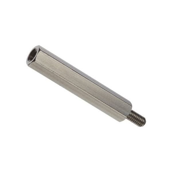 Newport Fasteners Hex Standoff, #8-32 Thrd Sz, 18-8 Stainless Steel Plain, 1/4" Hex W, 500 PK 140808HM303 - main